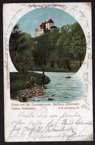 62227 AK Schloss Bieberstein Sachsen Reinsberg Bobritzsch 1901