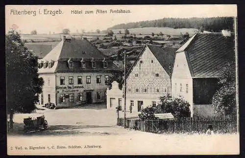 62349 AK Altenberg Erzg. Hotel zum Alten Amtshaus Posthalterei 1906