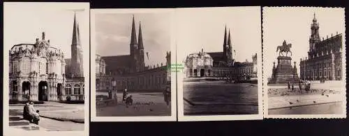 161826 4x Foto Dresden Sophienkirche Zwinger Hofkriche um 1960