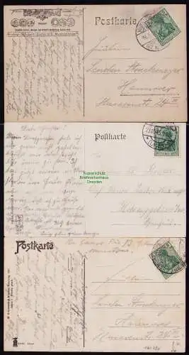 161790 3 AK Munsterlager Truppenübungsplatz 1907 1908 Hauptwache 1913