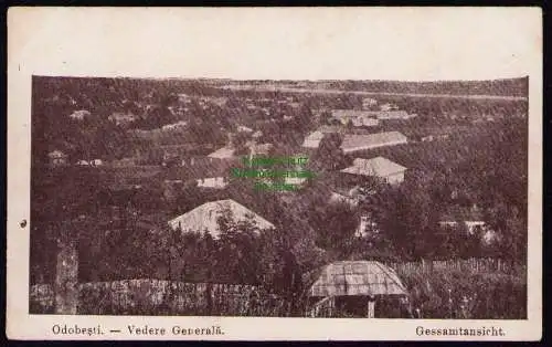 161836 AK Odobesti Odobest Kr. Vrancea Rumänien 1917 Gesamtansicht Feldpost