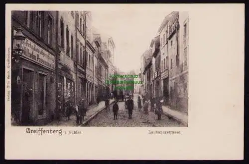 161767 AK Greiffenberg i Schles. Laubanerstrasse 1925 Geschäft Wilhelm Petermann