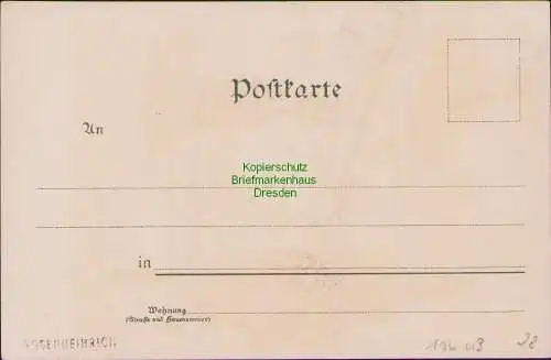 156113 AK Dresden Künstlerkarte Paul Hey Akademie Semperdenkmal um 1900