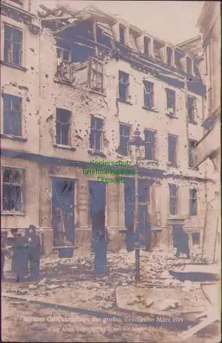 156072 AK Fotokarte Berlin Großkampftage der grossen Revolution März 1919