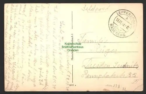 144393 AK Leppersdorf über Radeberg 1939 Teilansicht