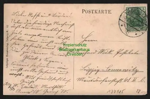 137985 AK Burgstädt Rochlitzerstrasse nach dem Rathaus 1911