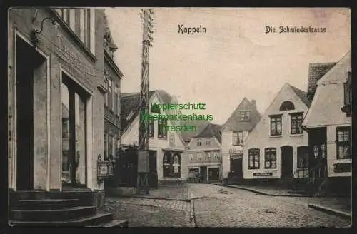 137990 AK Kappeln Schlei 1909 Die Schmiedestrasse