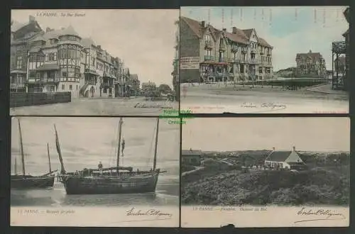 137579 4 AK La De Panne Westflandern Belgien 1906 Le square Bonzel Platz Frontie