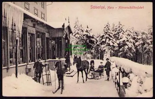 161908 AK Stöberhai Harz 1916 Hörnerschlittenfahrt Wieda Südharz Berghotel