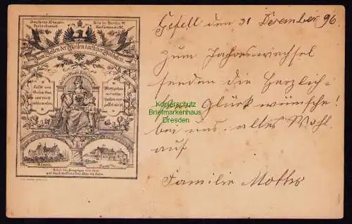 161966 AK Gefell Vorläufer 1896 Zum Besten der Waisen deutscher Soldaten