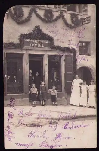 161869 AK Rottenburg am Neckar 1915 Fotokarte Fleisch- u. Wurstwarengeschäft