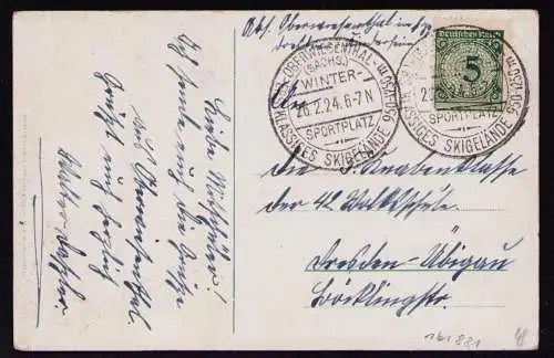 161881 AK Oberwiesenthal Künstlerkarte 1924 Dresdner Wanderer- u. Ferienheim