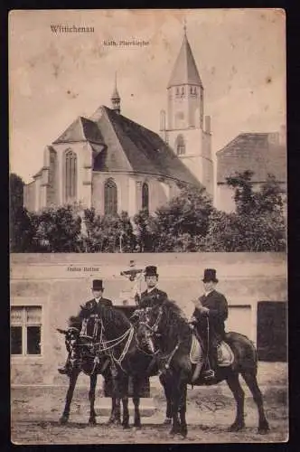 161856 AK Wittichenau Kath. Pfarrkirche Oster Reiter 1913