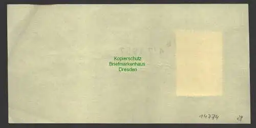 B-14774 Raketenpost NL 1957 Briefausschnitt mit Vignette Mail Flight Rocket