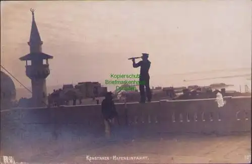 165544 AK Constanta Konstanza Hafeneinfahrt um 1915