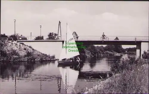 165283 AK Wolzig, Kr. Königs Wusterhausen 1965 Kanal mit Brücke