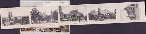 160565 3 AK Halberstadt 1x Leporello 1905 Holzmarkt Dom Liebfrauenkirche Krieger