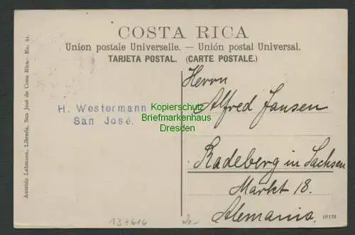 137616 AK San Jose Costa Rica Biblioteca Nacional 1912 nach Radeberg