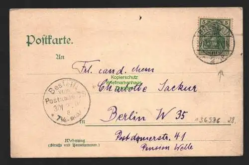 136936 AK Breslau 1905 Hallelujah Prosit Neujahr 1906 … mit Gegenwind