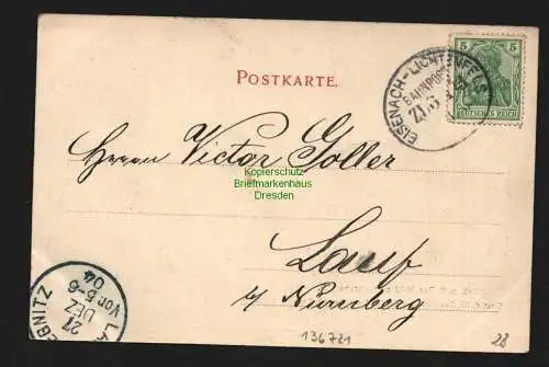 136721 AK Alexandrine von Baden Schloss Callenberg Trauerkarte 1904 Sachsen Cobu