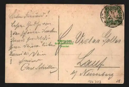 136723 AK 50 jähriges Jubiläum Freihandschützenverein Staffelstein 1858 - 1908