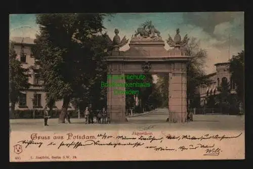 136541 AK Potsdam Jägertor Jägerthor 1900