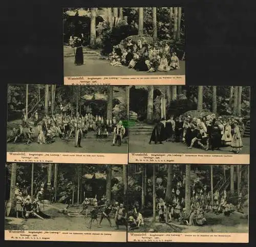 136738 5 AK Wunsiedel Bergfestspiel Die Losburg Tanhäuser 1906