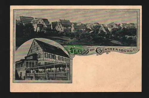 136729 AK Günthersbühl bei Lauf an der Pegnitz um 1900 Gasthaus Panorama