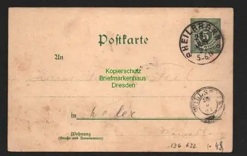 136632 AK Heilbronn 1897 Privatganzsache Industrie Gewerbe und Kunstausstellung