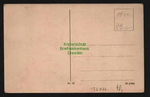 136077 AK Danzig Langgarten Blick v. d. Milchkannenturm 1917 Brücke Giebelhäuser