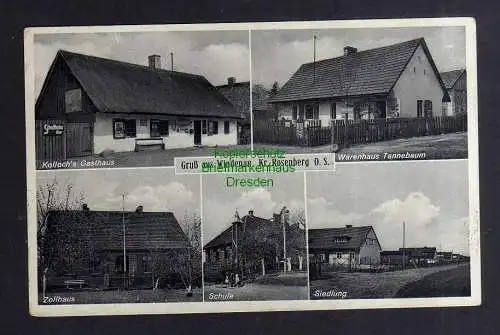 135730 AK Windenau Kr Rosenberg O.-S. Kolloch´s Gasthaus Warenhaus Zollhaus 1939