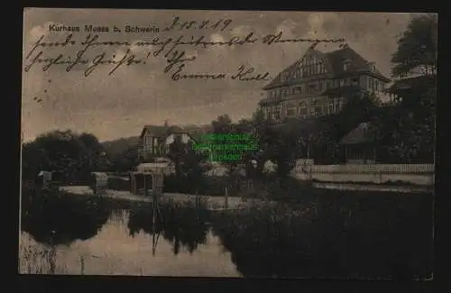 136225 AK Muess bei Schwerin Kurhaus 1919