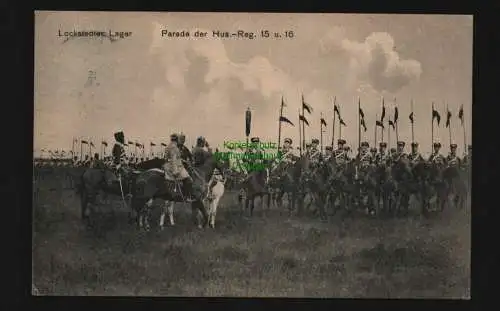 136216 AK Lockstedter Lager Truppenübungsplatz 1911 Parade der Husaren Regiment