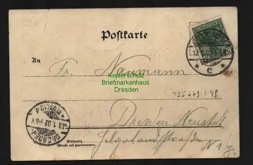 135279 AK Niederlössnitz Kötzschenbroda Litho Bahnhof Dampfschiff Landungsplatz