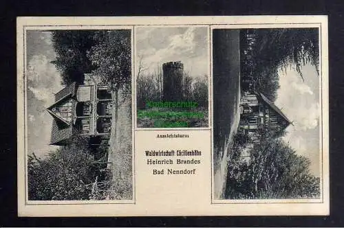 135105 AK Bad Nenndorf Waldwirtschaft Cäcilienhöhe H. Brandes Aussichtsturm 1929