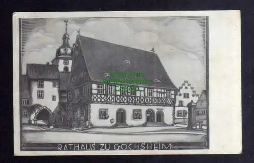 135168 AK Rathaus zu Gochsheim 1943