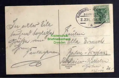 135104 AK Leer 1914 Uferplatz Rathaus Gasthof Leda Bahnpost 1914 Oldenburg - Neu