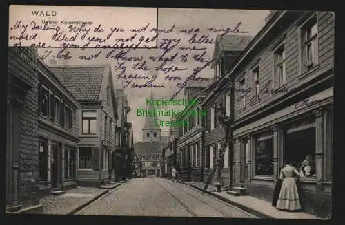 135270 AK Wald Solingen Rheinland 1905 Untere Kaiserstrasse