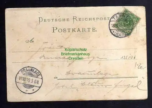 135126 AK Litho Bahnhof Tanne Harz 1899