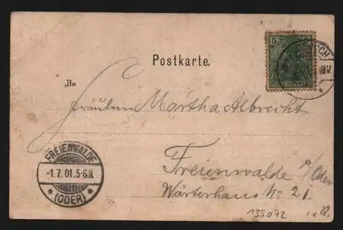 135072 AK Stettin Podejuch Buchheide Iserthal 1901