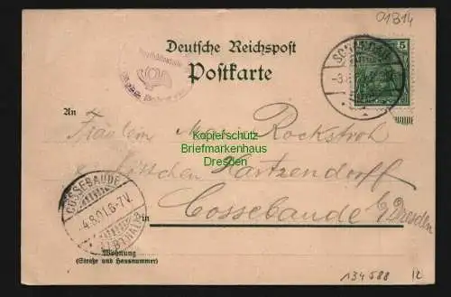 134588 AK Litho Gruss vom GrossenWinterberg 1901 Posthülfsstelle