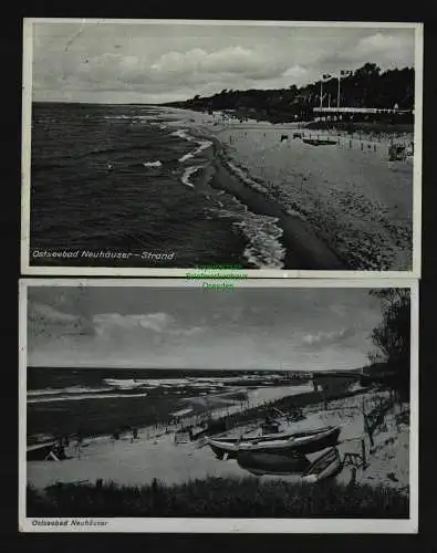 134021 2 AK Ostseebad Neuhäuser Strand 1938 Ostpreußen