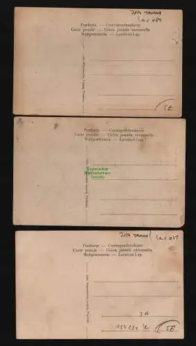 134231 3 AK Sehlis bei Taucha Sturm Katastrophe 1912 Ruinen Tornado
