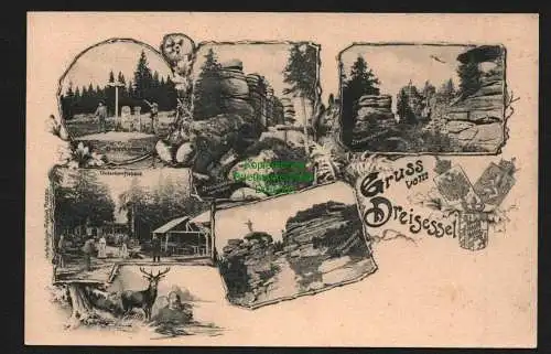 134399 AK Dreisesselberg Bayerischer Wald um 1910 Dreiecksmark Unterkunftshaus