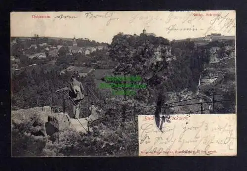 132571 AK Blick vom Hockstein auf Hohnstein 1905 Sächs. Schweiz