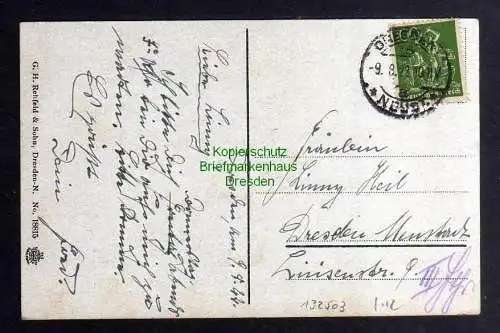 132503 AK Dresden Neustadt 1922 Restaurant Biergarten Waldschlösschen Terasse