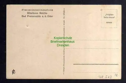 132523 AK Bad Freienwalde a. Oder um 1920 Frauenmissionsschule Bibelhaus Malche