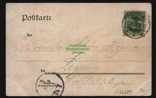 132689 AK Frohburg Litho  Streitwald Jägerhaus Gasthaus Burg Gnandstein 1903