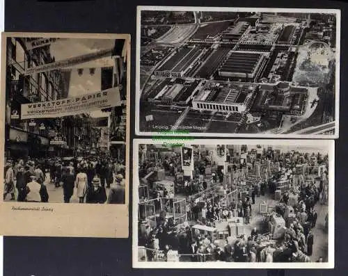 132551 3 AK Leipzig Luftbild Technische Messe 1938 Werkzeugmaschinenhalle