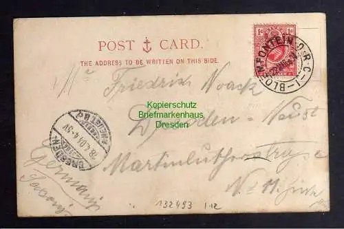 132493 AK Central Bloemfontein 1904 showing the Raadzaal and Dutch Church